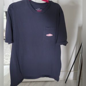 Vineyard Vines Navy Christmas Shirt